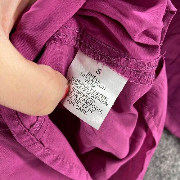 Magellan Shirt Women S Small Purple Button Up Collared Long Sleeve Pockets - Picture 8 of 9